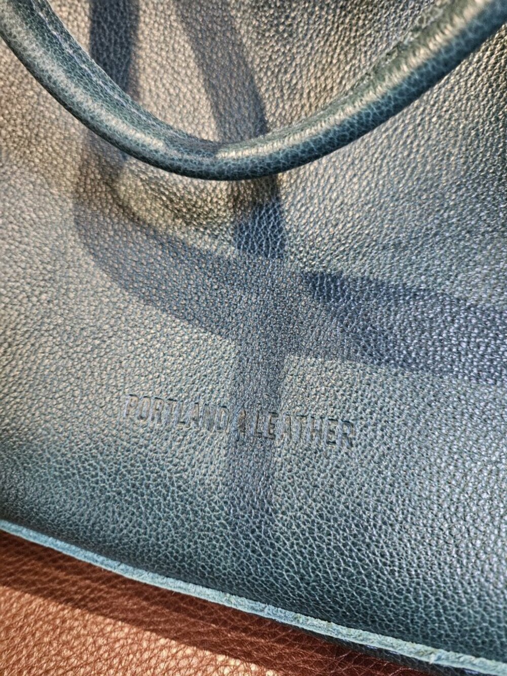 Portland Leather Goods LARGE VERONA TOTE, Seaglass color - Picture 5 of 5